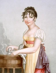 The Laundress, engraved by Augrand